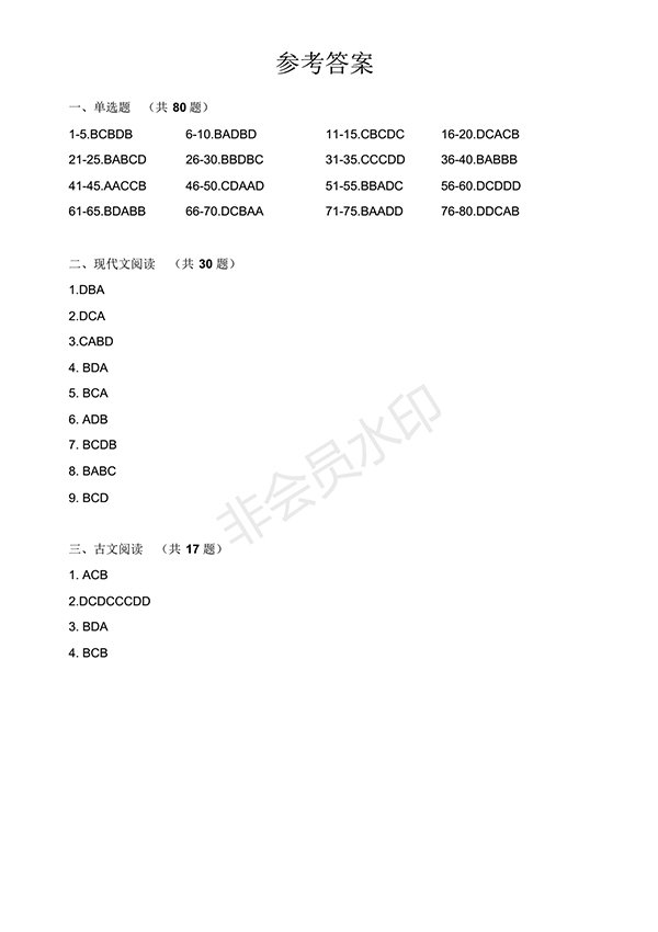 2016年高中語文備考題庫