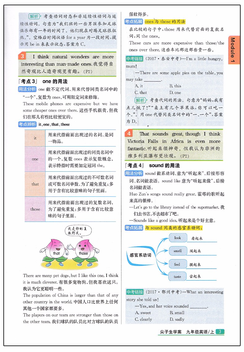 2019版尖子生學(xué)案新課標(biāo)外研版英語九年級上冊參考答案