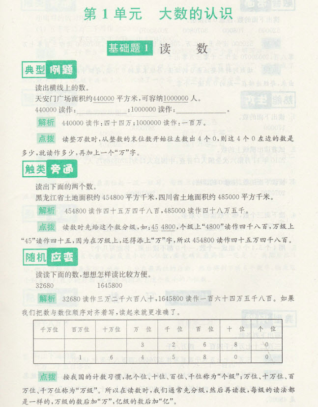 2018年津橋教育數(shù)學(xué)優(yōu)等生基礎(chǔ)題舉一反三四年級參考答案