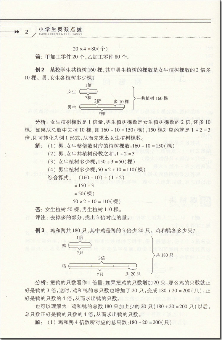 2018年小學(xué)生奧數(shù)點(diǎn)撥三年級(jí)參考答案