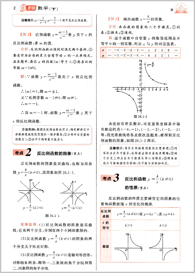 2019年人教版三點(diǎn)一測(cè)優(yōu)等生專(zhuān)用九年級(jí)數(shù)學(xué)下冊(cè)參考答案