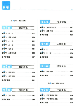 2019版開心一本小升初小學(xué)數(shù)學(xué)小學(xué)知識大盤點參考答案