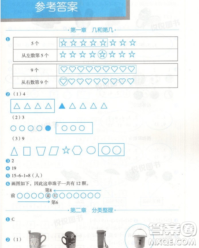 2018年圖解小學(xué)數(shù)學(xué)思維訓(xùn)練題1年級第2版參考答案