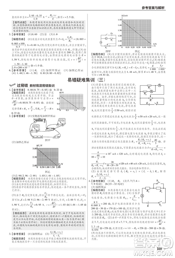 2019人教版一遍過(guò)高中物理選修3-1參考答案