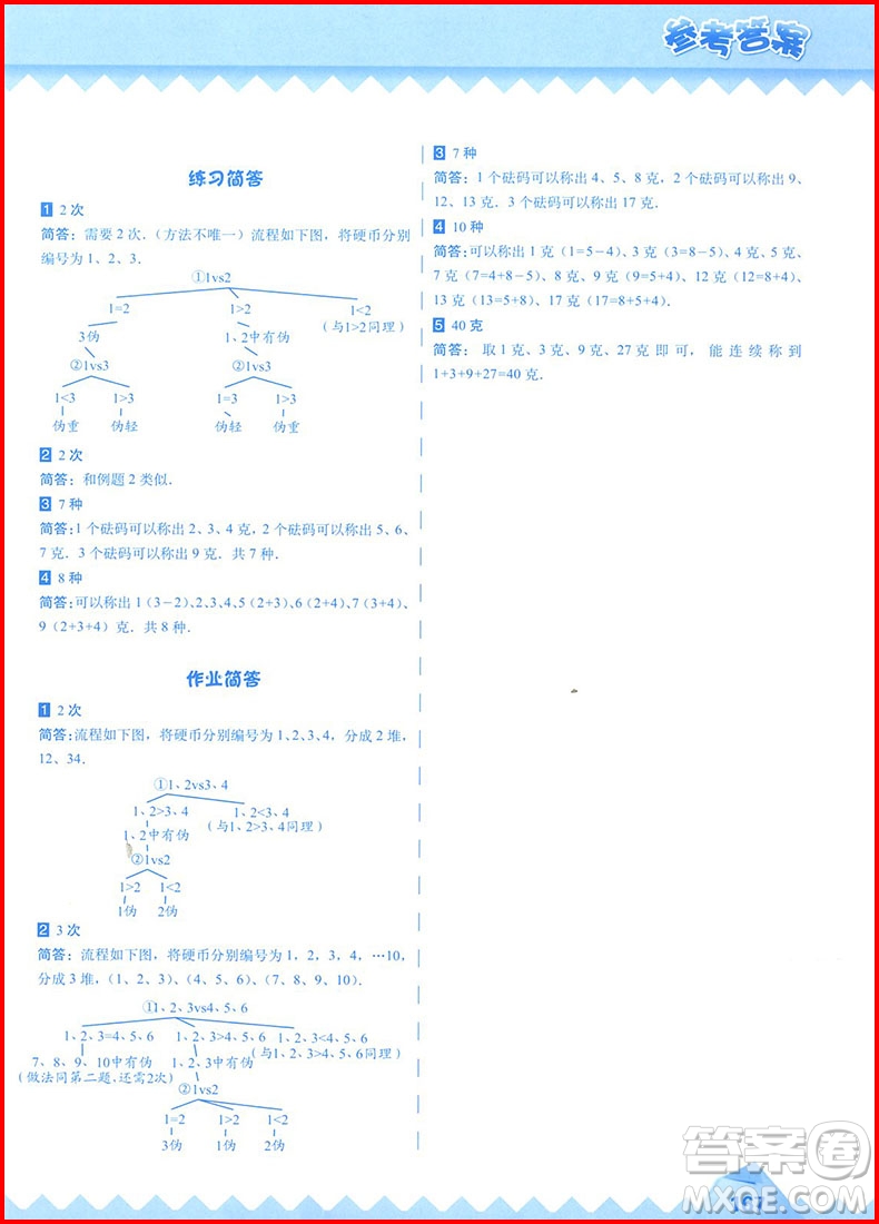 2019年高思教育高斯學(xué)校競(jìng)賽課本三年級(jí)下冊(cè)參考答案