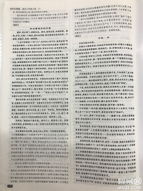 2019理想樹67初中自主學(xué)習(xí)初中必刷題八年級語文上冊參考答案最新