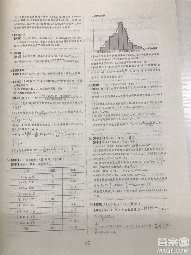 2018年愛學習高考刷題狗文科數學參考答案