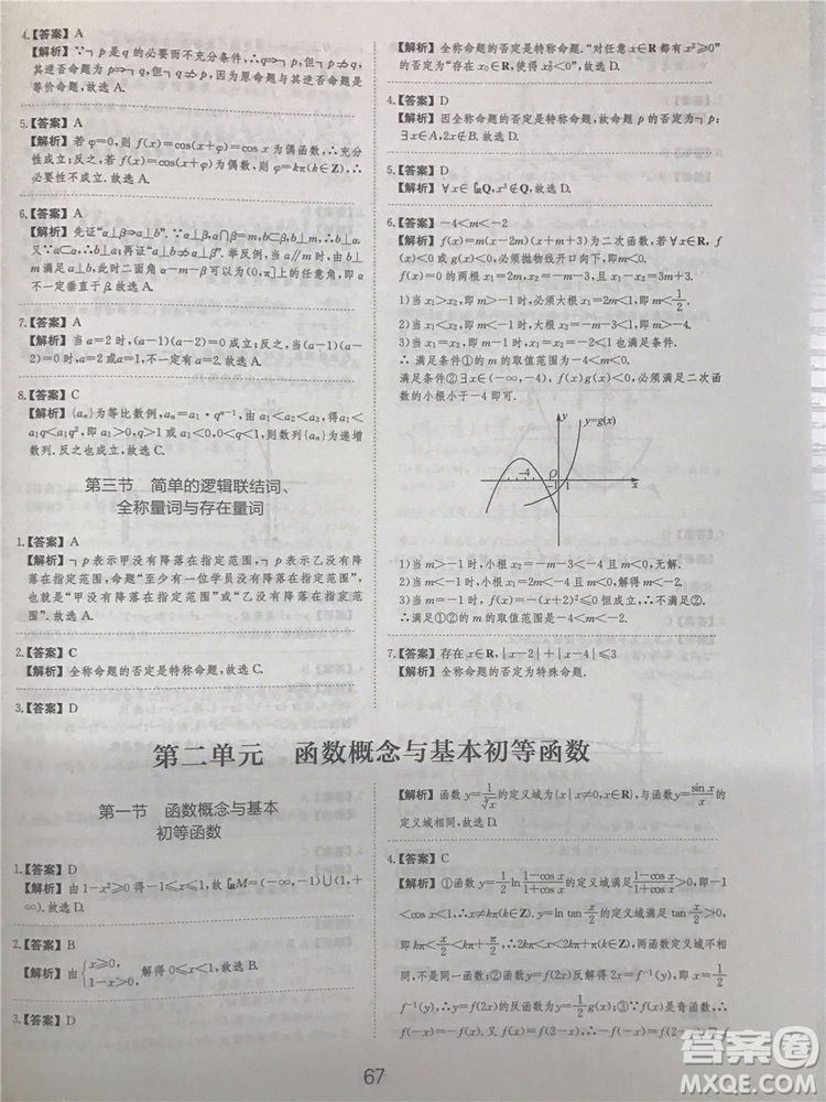 2018年愛學習高考刷題狗文科數學參考答案