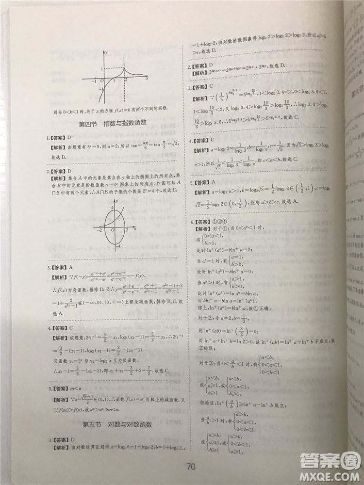 2018年愛學習高考刷題狗文科數學參考答案