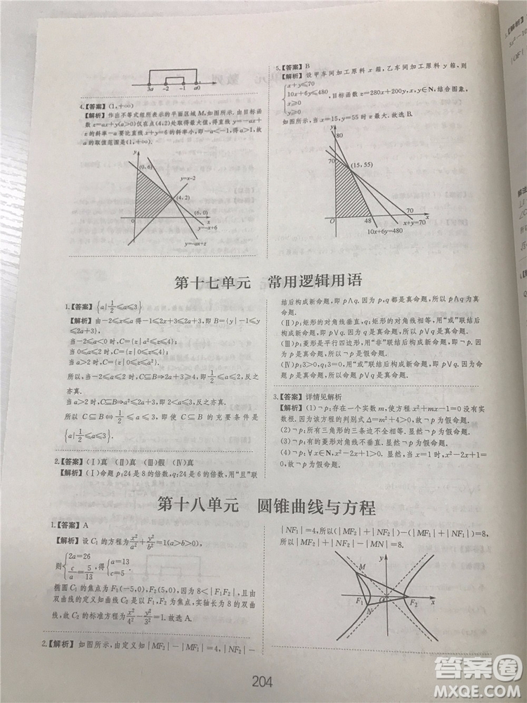 2018年愛學習高考刷題狗文科數學參考答案