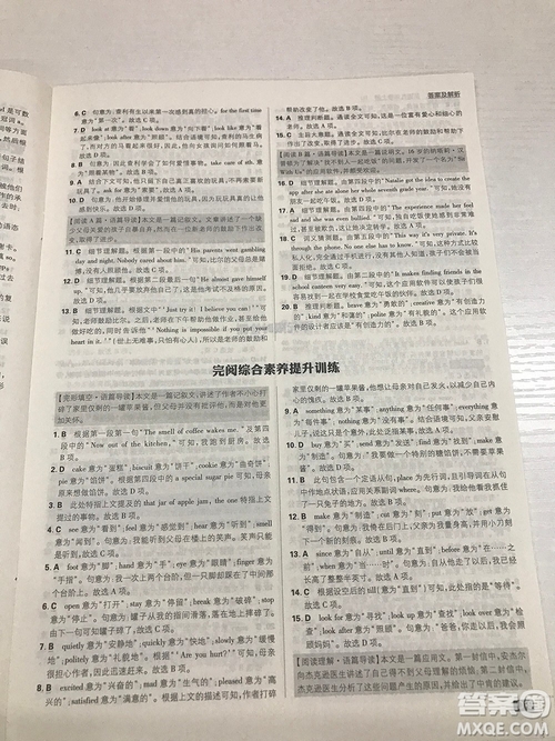 2019理想樹九年級上冊初中必刷題英語人教版最新參考答案