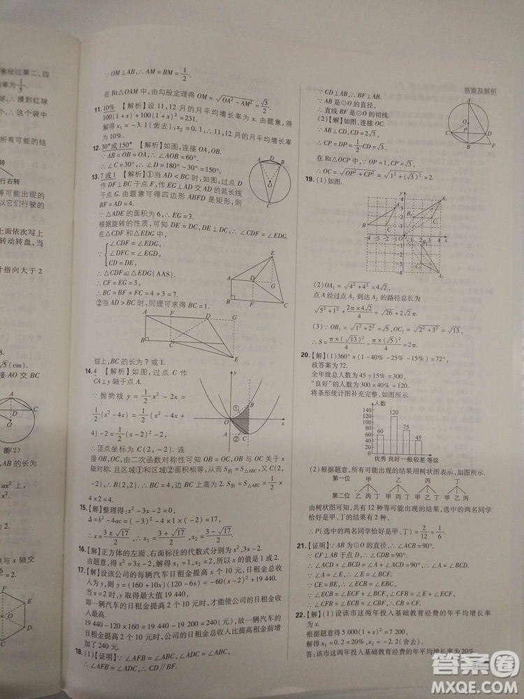 67理想樹2019版初中必刷題數(shù)學(xué)九年級上冊人教RJ版參考答案