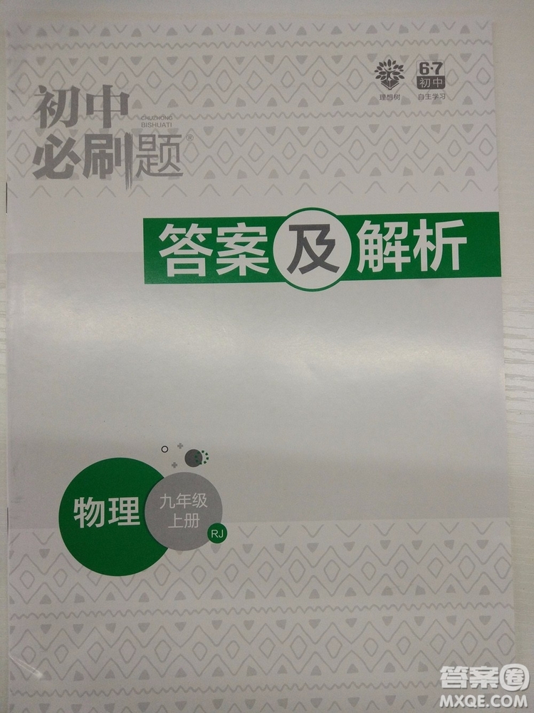 初中必刷題2019新版九年級(jí)上冊(cè)物理人教版參考答案