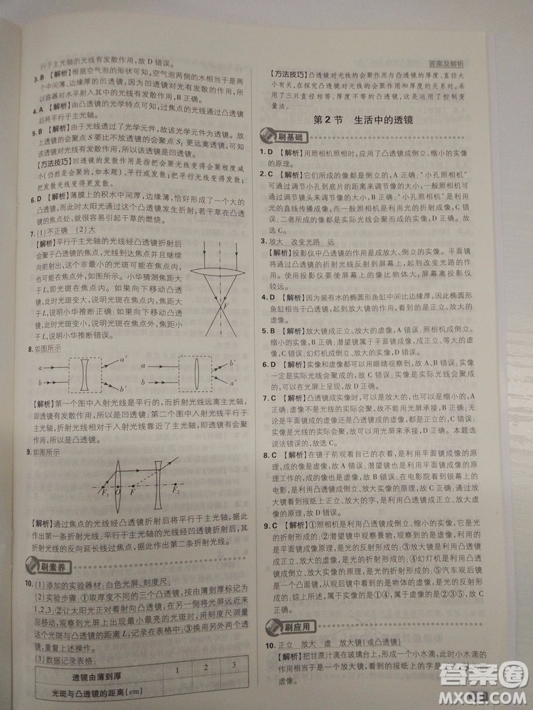 初中必刷題2019新版物理人教版八年級(jí)上冊(cè)參考答案