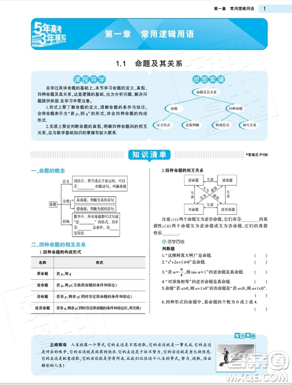 高中數(shù)學(xué)選修2-1人教版A2019新版五年高考三年模擬答案