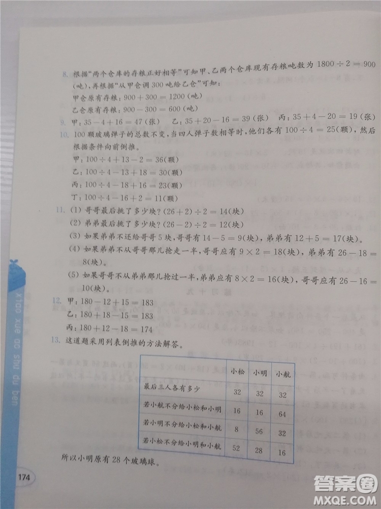 2018年創(chuàng)新提升版小學(xué)奧數(shù)讀本4年級參考答案