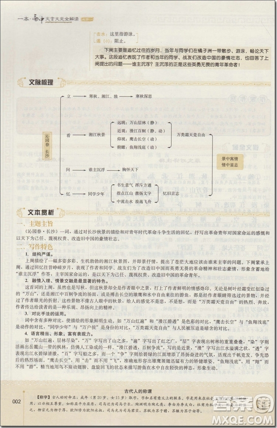 2018年蘇教版一本高中文言文完全解讀參考答案