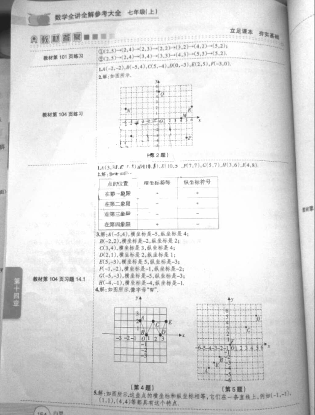 2018年七年級教材課本數(shù)學(xué)上冊人教版參考答案