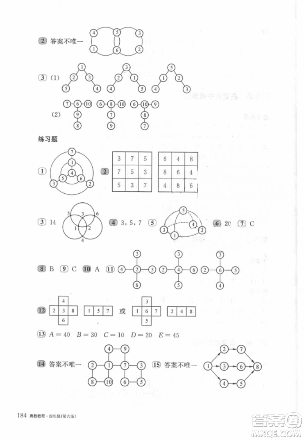 奧數(shù)教程能力測試四年級2018最新參考答案