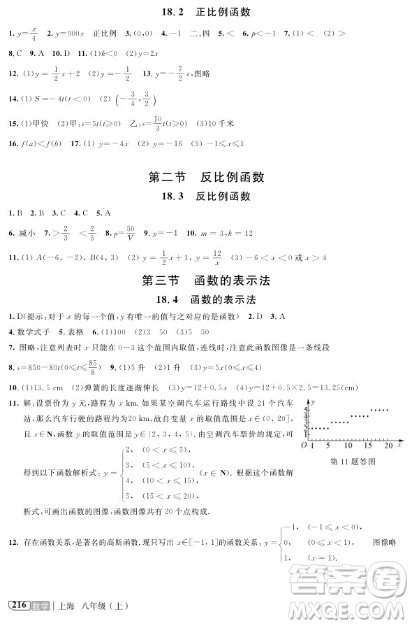 2018版新課標(biāo)鐘書金牌新教材全解八年級(jí)上數(shù)學(xué)參考答案