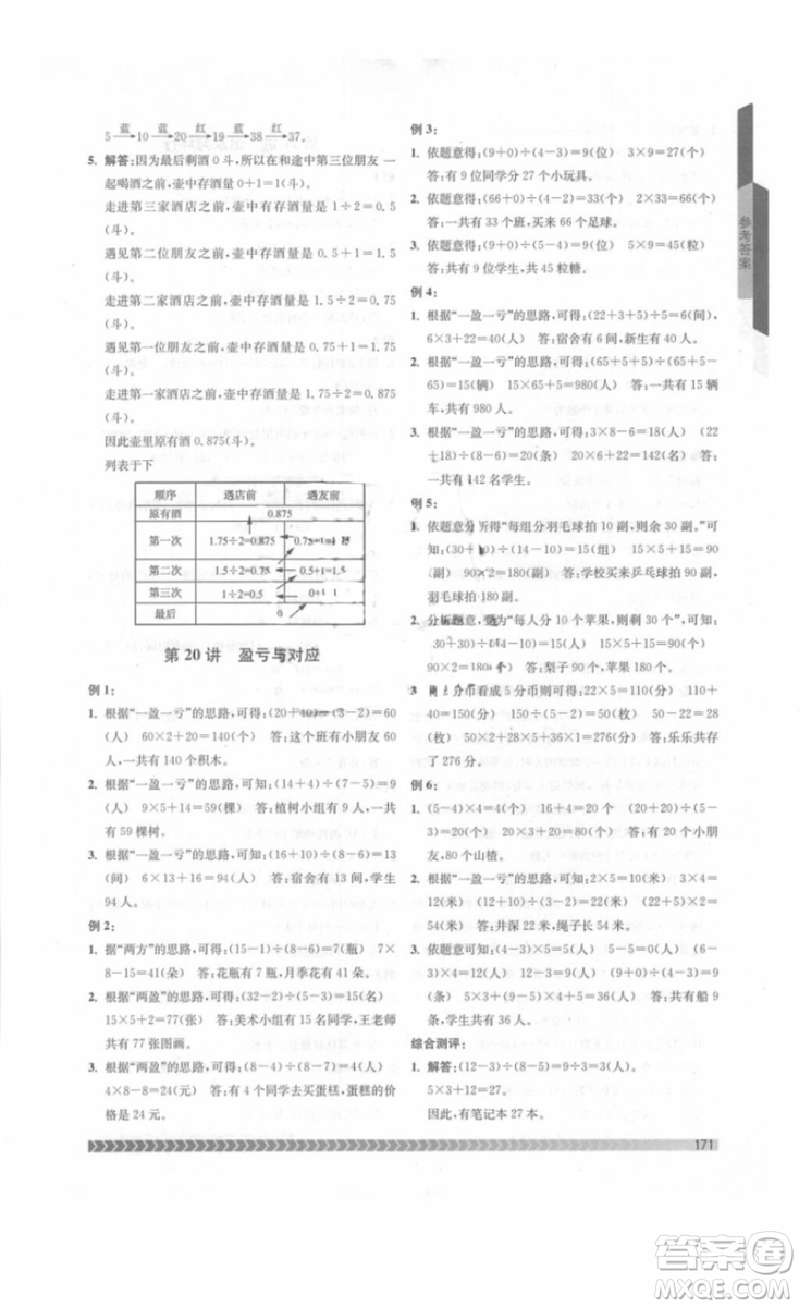 南京出版社2018年奧數(shù)輔導(dǎo)班四年級參考答案