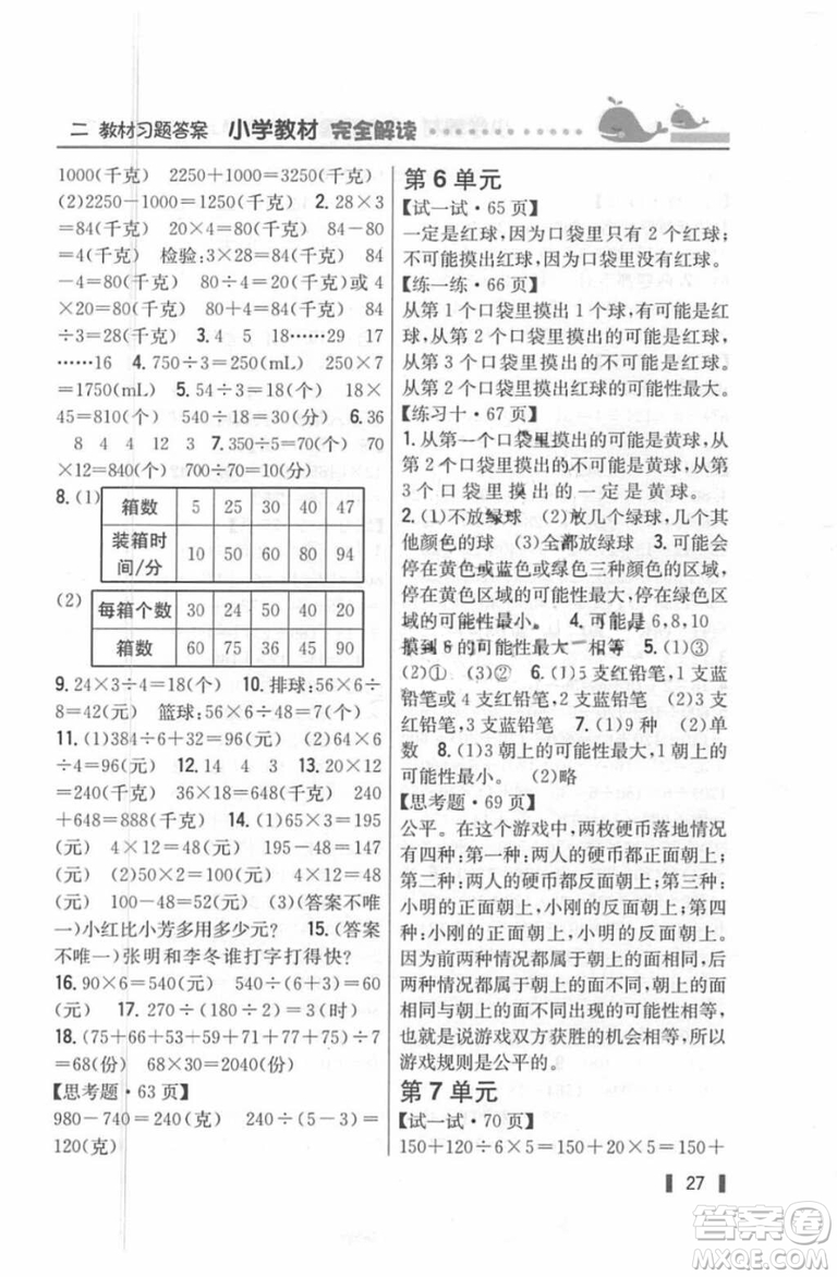 2018年教材課本四年級(jí)數(shù)學(xué)上冊(cè)蘇教版答案