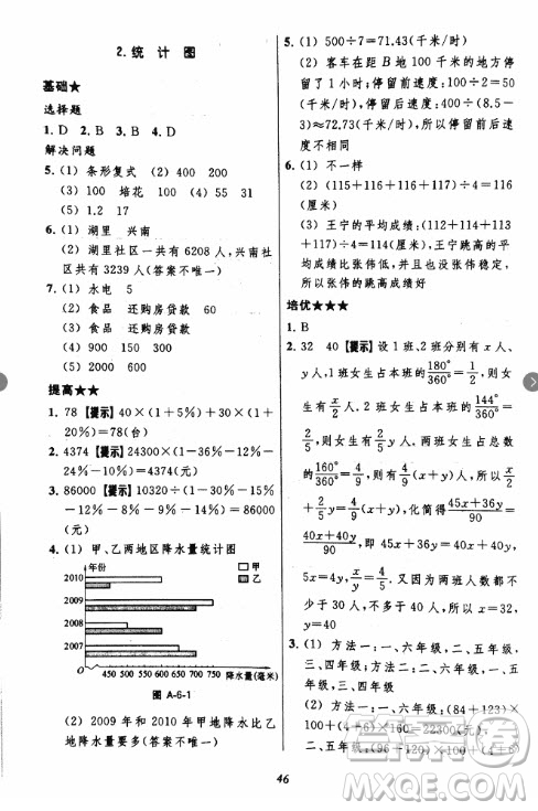 2018年小學(xué)三星級題庫數(shù)學(xué)參考答案