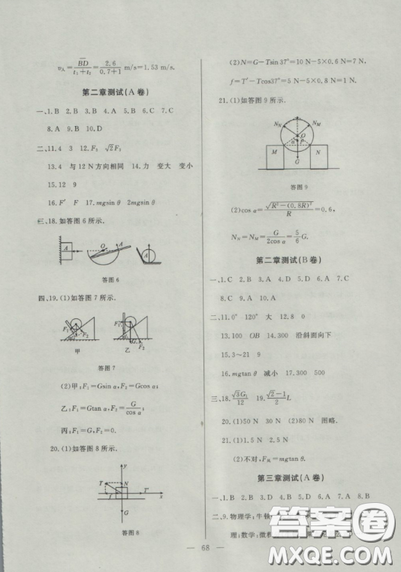 2018鐘書金牌金牌教練高一年級上冊物理參考答案