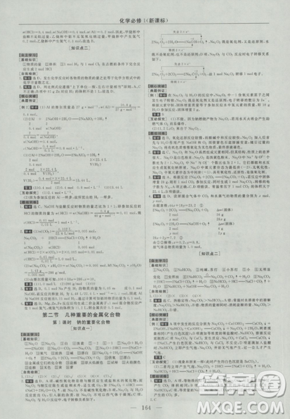 2019高中同步創(chuàng)新課堂優(yōu)化方案人教版高中化學(xué)必修1參考答案