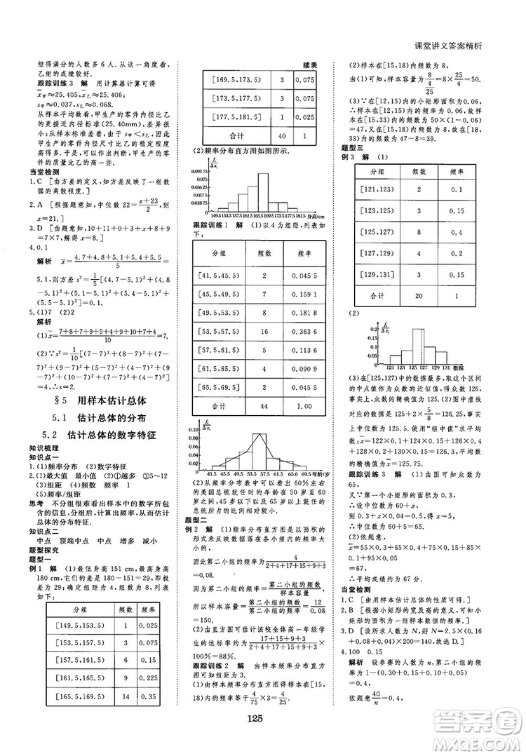 2019北師大版創(chuàng)新設(shè)計(jì)課堂講義高中數(shù)學(xué)必修3參考答案