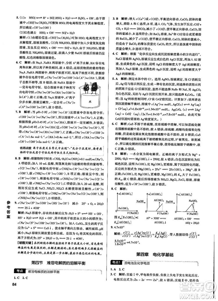 2019高考提分筆記資料學(xué)霸錯(cuò)題筆記高中化學(xué)參考答案