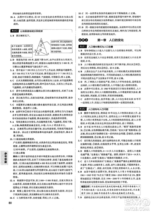 新版學霸錯題筆記高一至高三地理參考答案