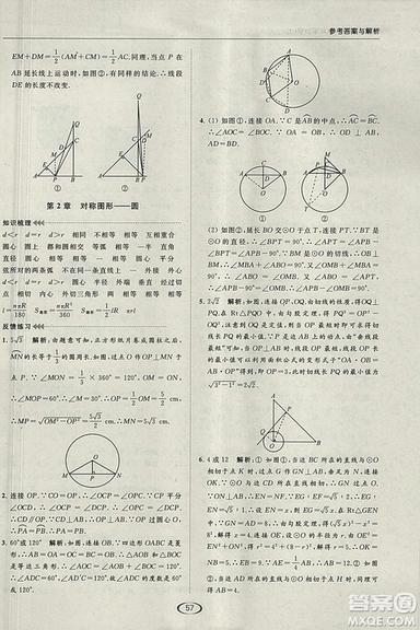 亮點(diǎn)給力提優(yōu)課時(shí)作業(yè)本2018秋數(shù)學(xué)九年級(jí)上江蘇版參考答案