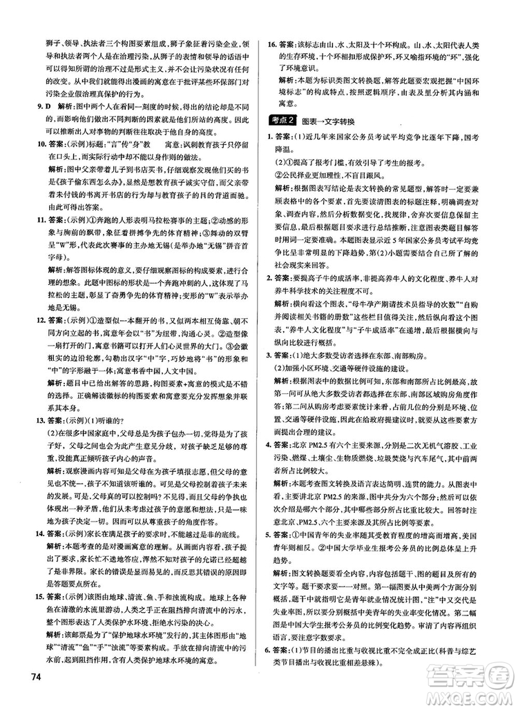 2019最新江蘇專用版高中語(yǔ)文學(xué)霸錯(cuò)題筆記參考答案