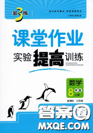 金三練2018課堂作業(yè)實(shí)驗(yàn)提高訓(xùn)練八年級數(shù)學(xué)上江蘇版答案