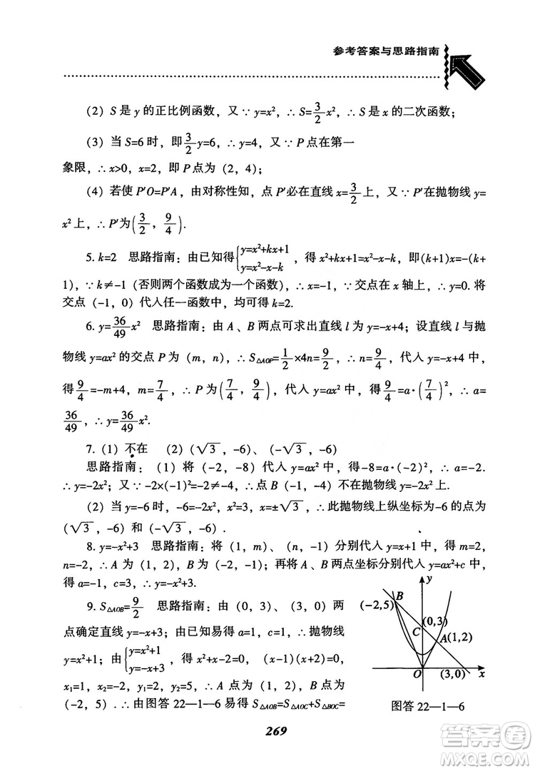 2018年新版秋季尖子生題庫數(shù)學(xué)9年級上冊RJ人教版參考答案