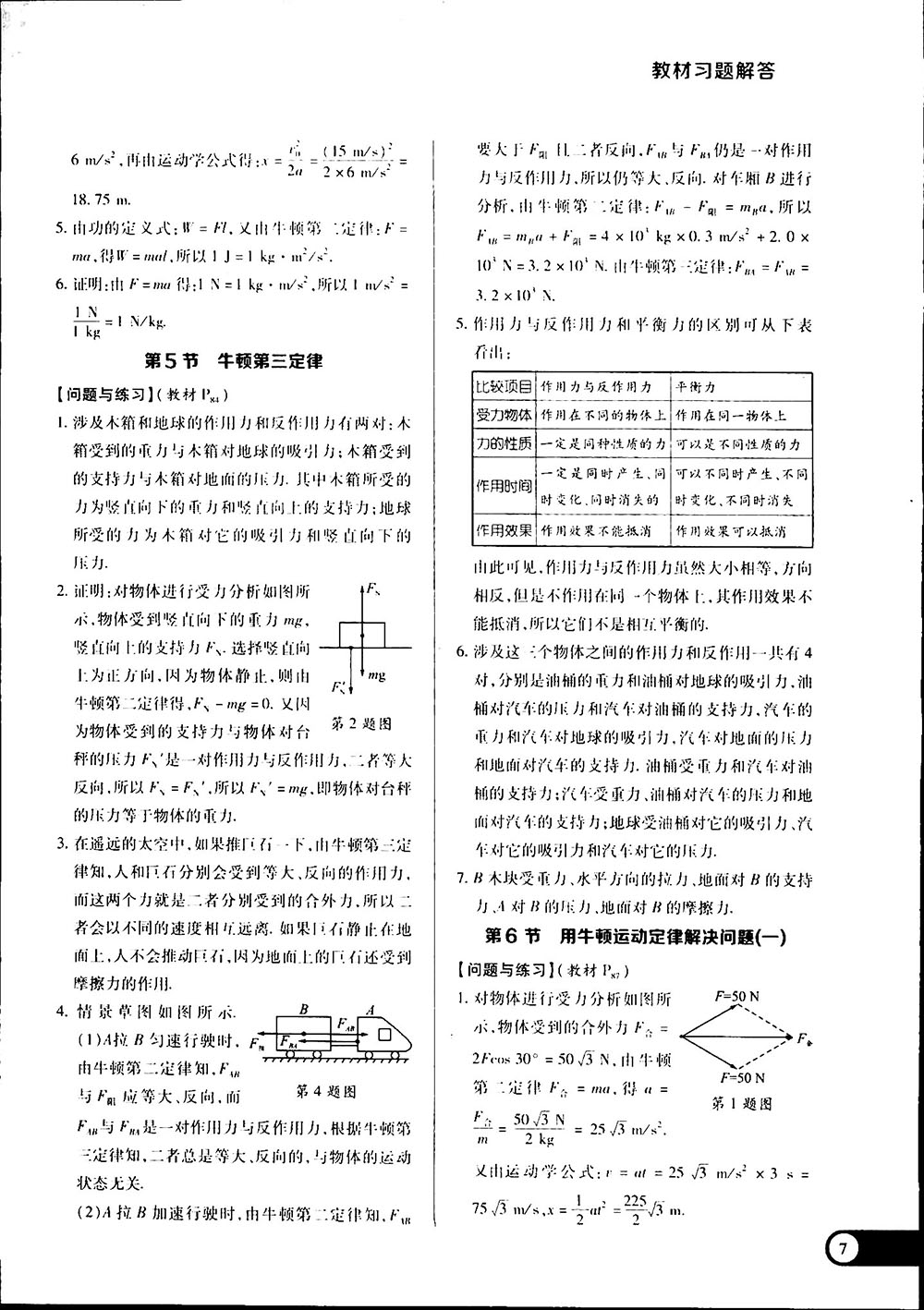 王后雄學(xué)案2019教材完全解讀高中物理魯科版必修1參考答案