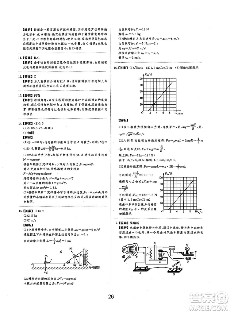 2019全國卷刷題狗高中物理參考答案