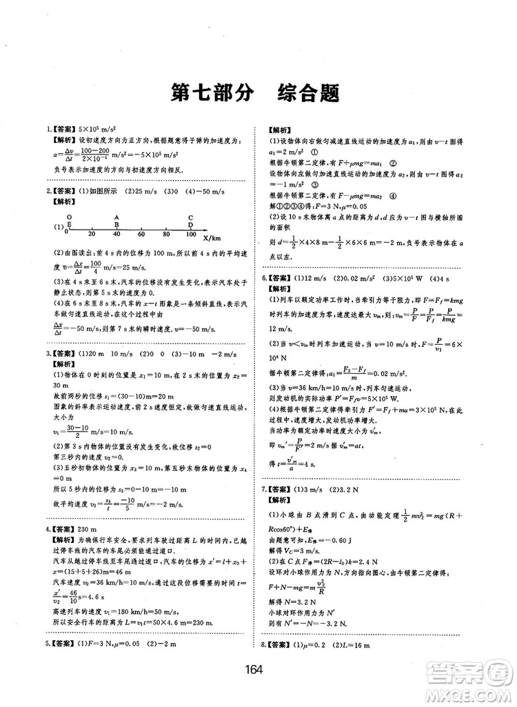 2019全國卷刷題狗高中物理參考答案