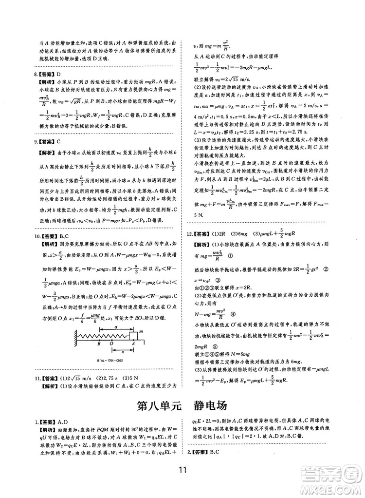 2019全國卷刷題狗高中物理參考答案