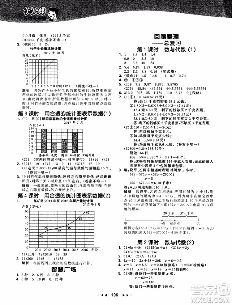 2018秋季53天天練五年級上冊數(shù)學QD青島版9787519110581參考答案