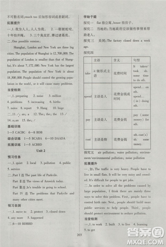 2018資源與評價英語八年級上冊外研版參考答案