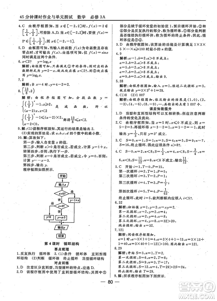 2018年45分鐘課時(shí)作業(yè)與單元測(cè)試人教A版高中數(shù)學(xué)必修3參考答案