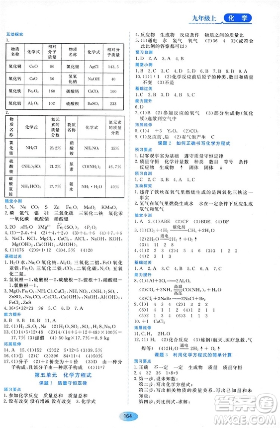 黑龍江教育出版社2018年資源與評(píng)價(jià)化學(xué)九年級(jí)上冊(cè)人教版參考答案