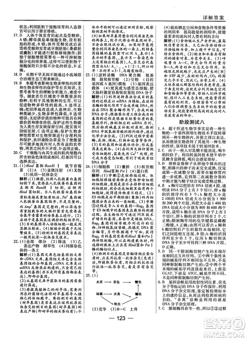 2018人教版45分鐘課時(shí)作業(yè)與單元測試高中生物選修3參考答案