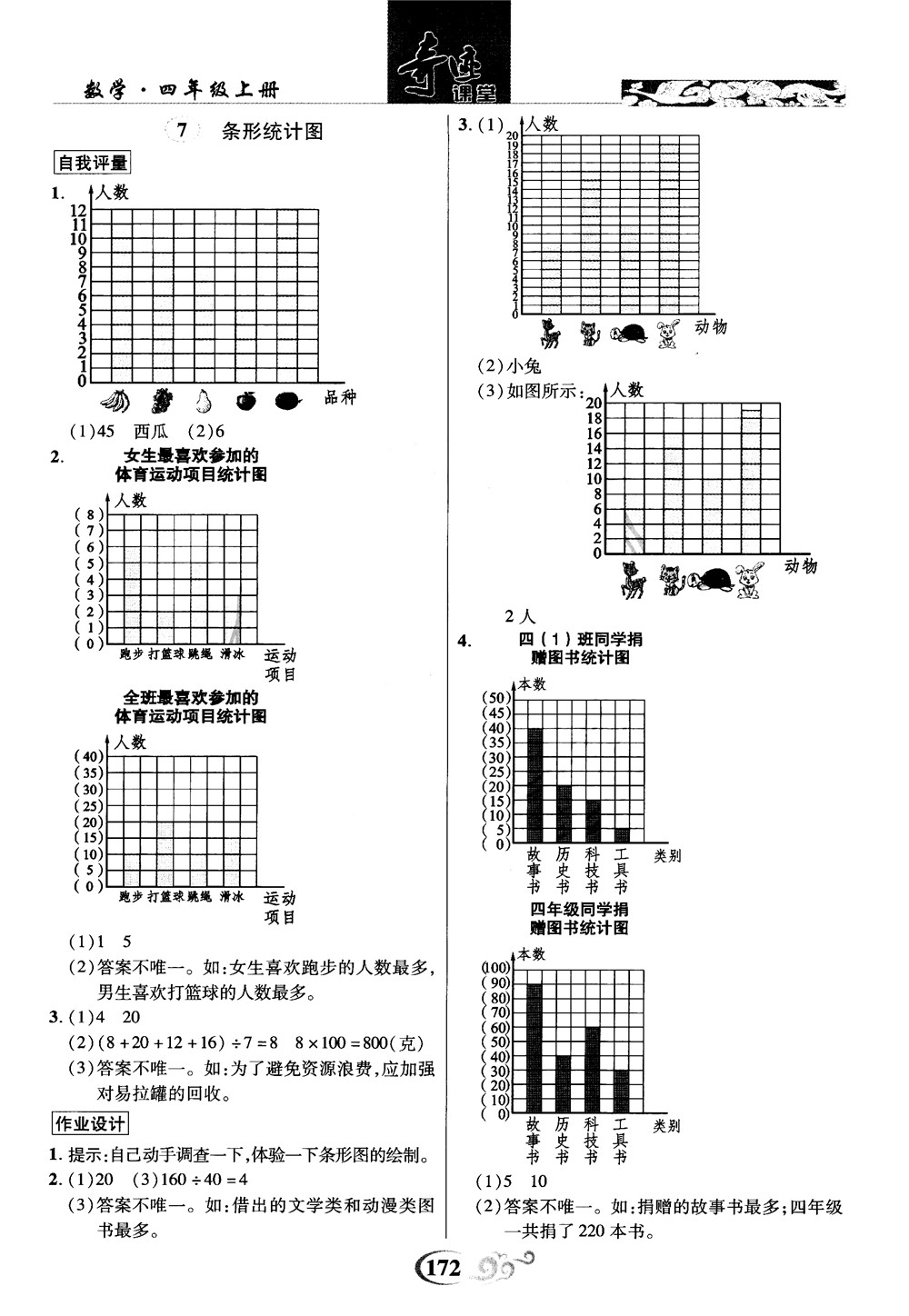 2018秋奇跡課堂數(shù)學(xué)4四年級(jí)上冊(cè)人教版數(shù)法題解參考答案