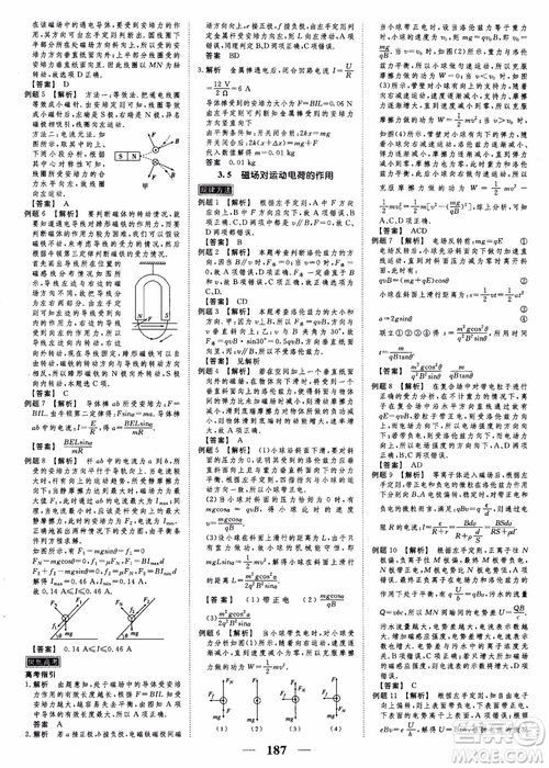 高考調(diào)研2019衡水重點(diǎn)中學(xué)同步精講精練新課標(biāo)版物理選修3-1參考答案