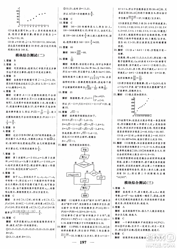 新課標人教A版數(shù)學(xué)必修3高考調(diào)研2018衡水重點中學(xué)同步精講精練參考答案