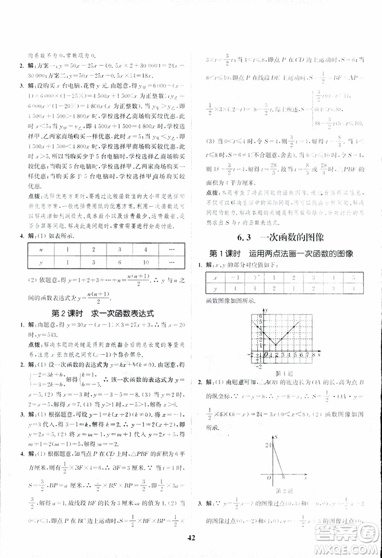 2018年八年級(jí)數(shù)學(xué)上冊(cè)蘇教版拔尖作業(yè)本數(shù)學(xué)參考答案