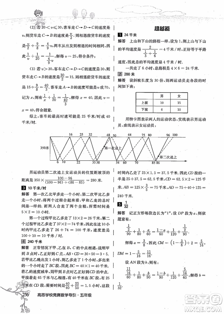 2018年高思學(xué)校競(jìng)賽數(shù)學(xué)導(dǎo)引五年級(jí)詳解升級(jí)版參考答案